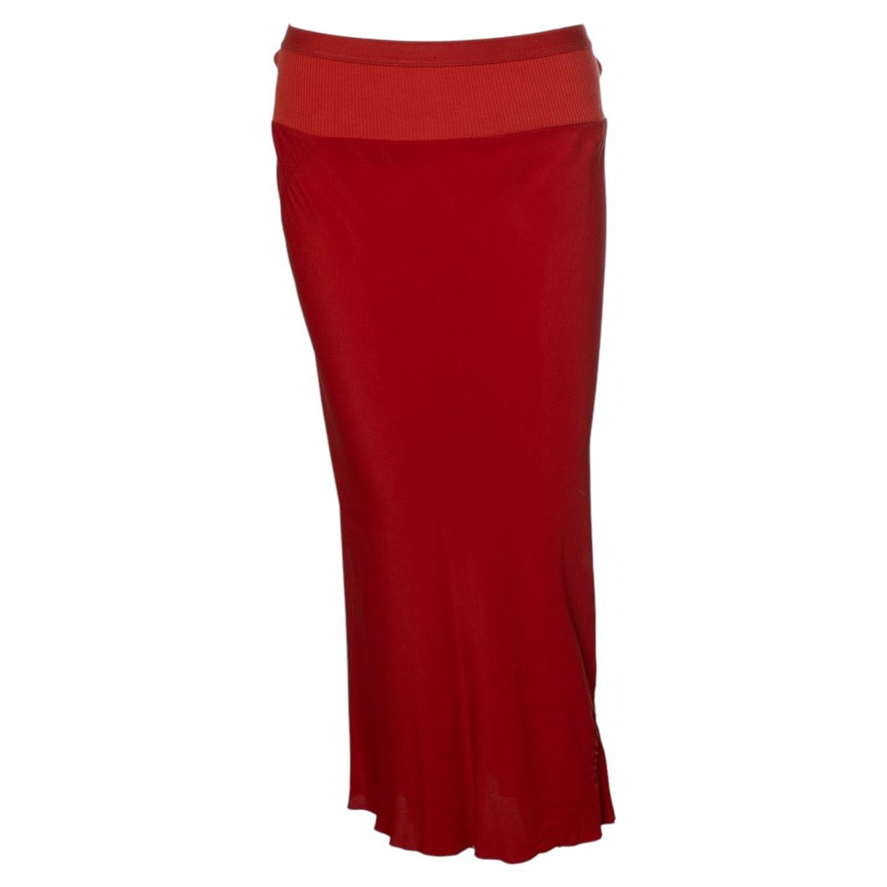 Rick Owens, Larry FW19 red midi skirt