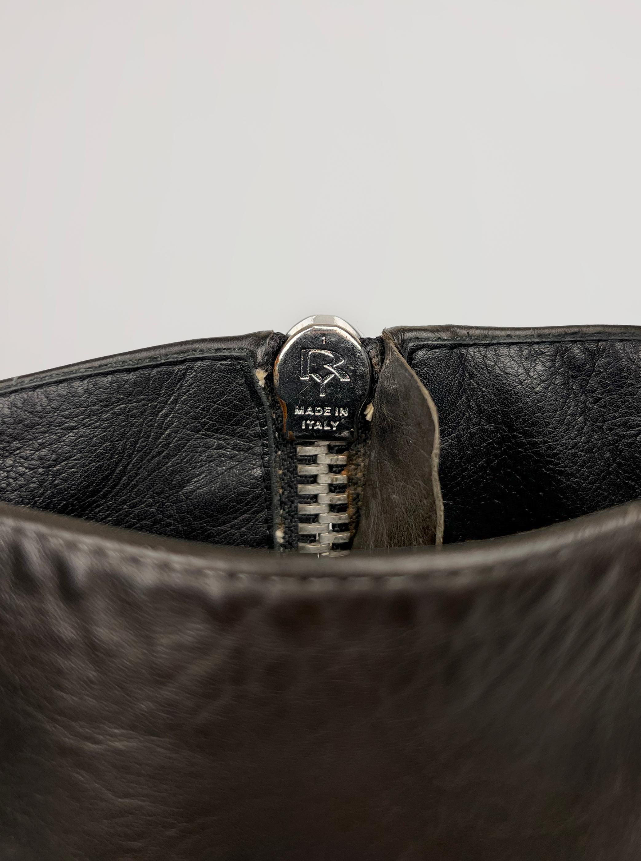 Rick Owens leather basket creepers with staples For Sale 11