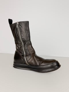 Rick Owens leather basket creepers with staples