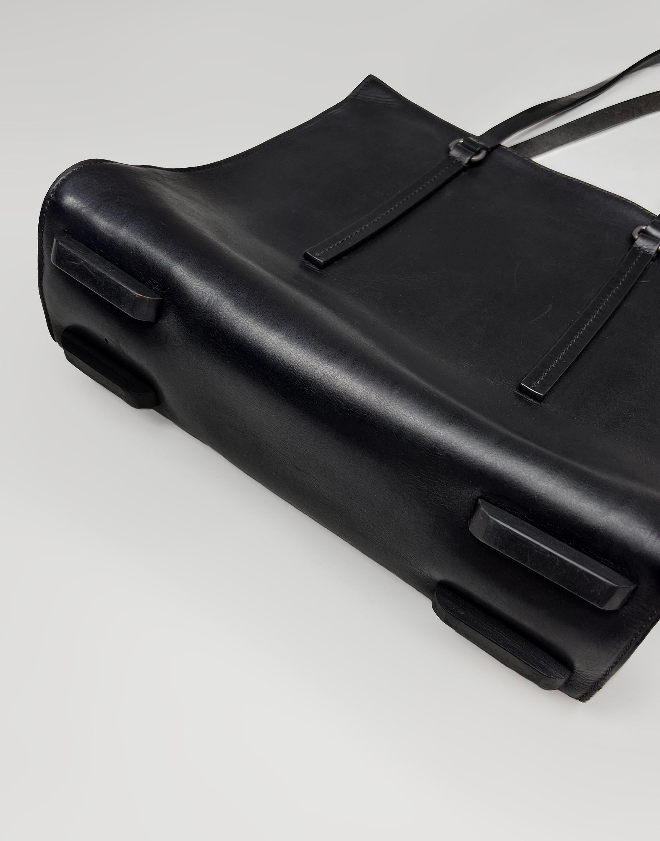 Rick Owens leather Edith zipper tote bag For Sale 3