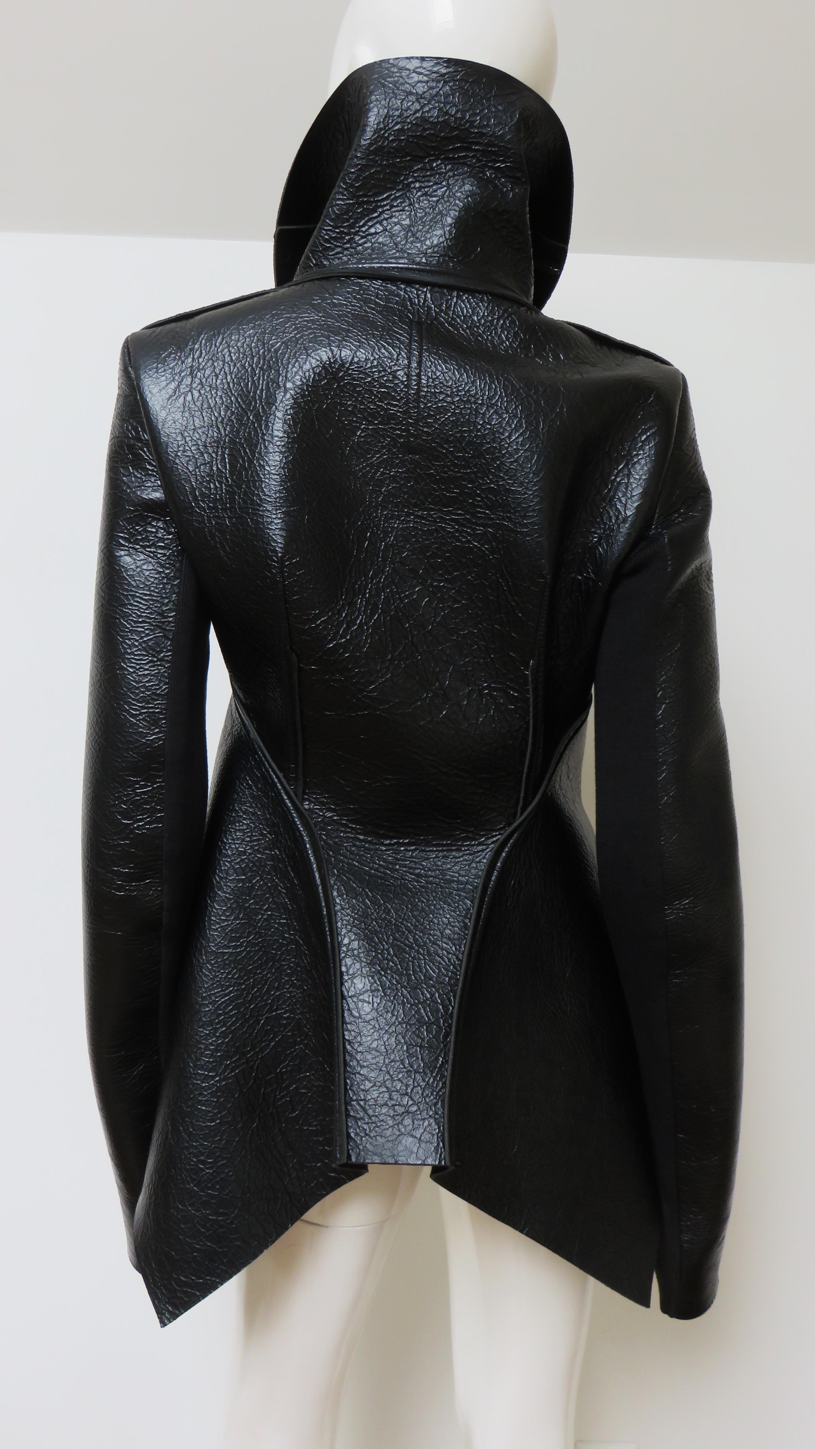 Rick Owens Leather Jacket AW 2015 For Sale 6
