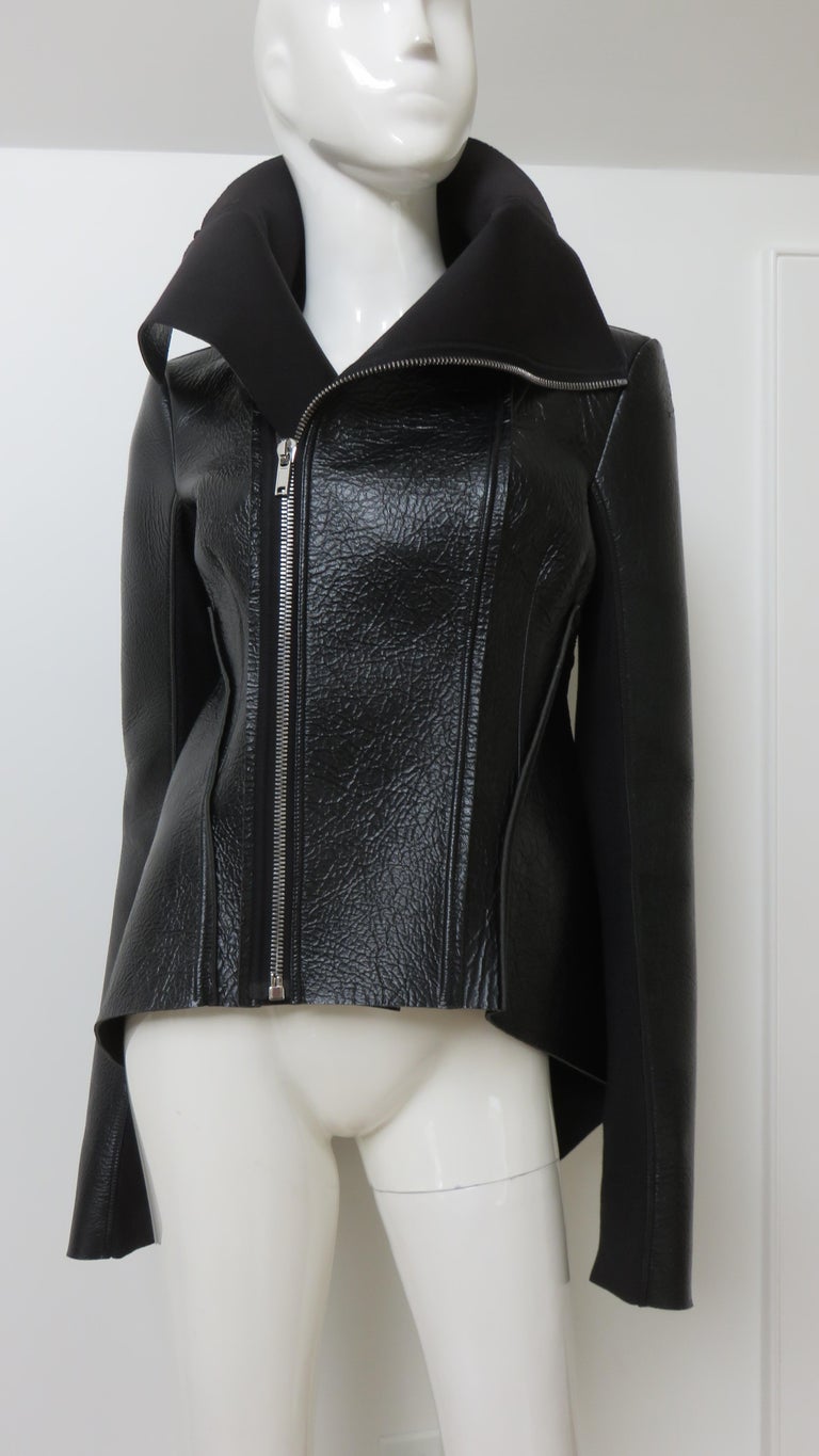 00s 変形 leather jacket ekam rick owens風 Rick Owens Leather Jacket AW 2015 For Sale at 1stDibs
