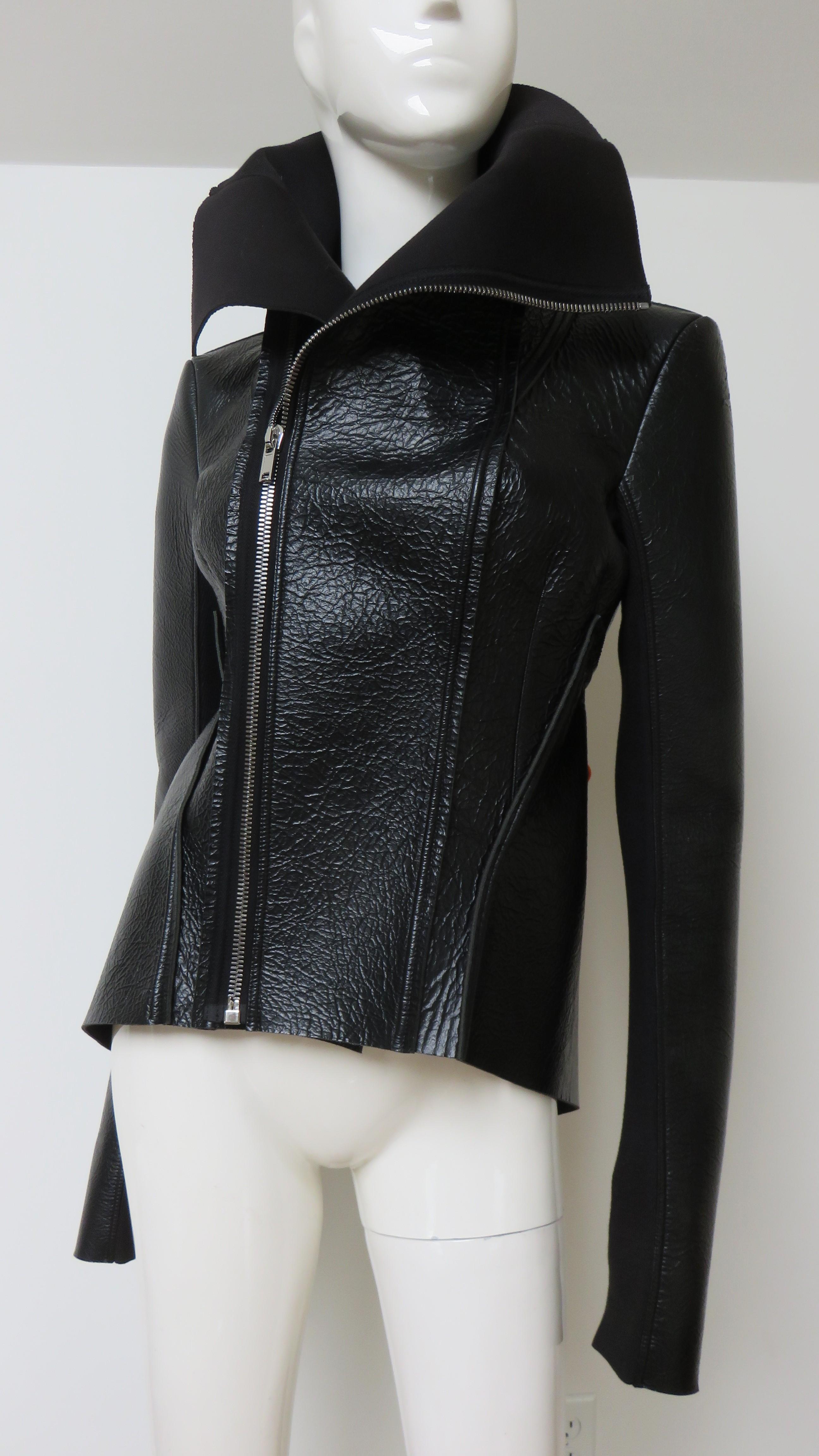 Rick Owens Leather Jacket AW 2015 For Sale 1