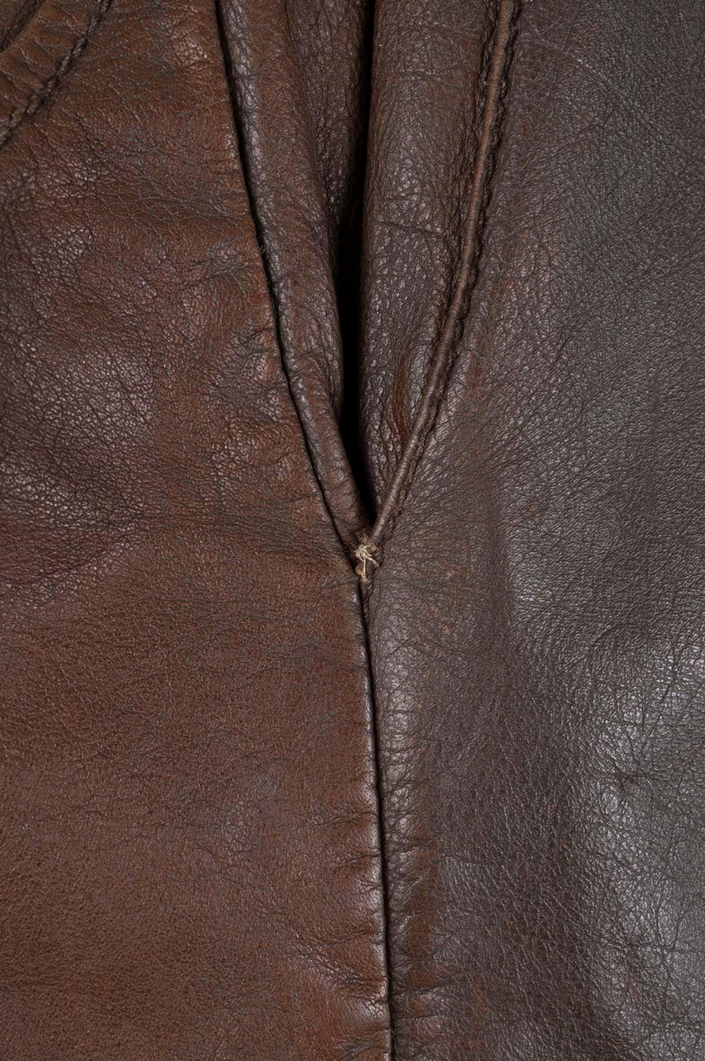 Rick Owens Leather Men Jacket 2010 Size M For Sale 5