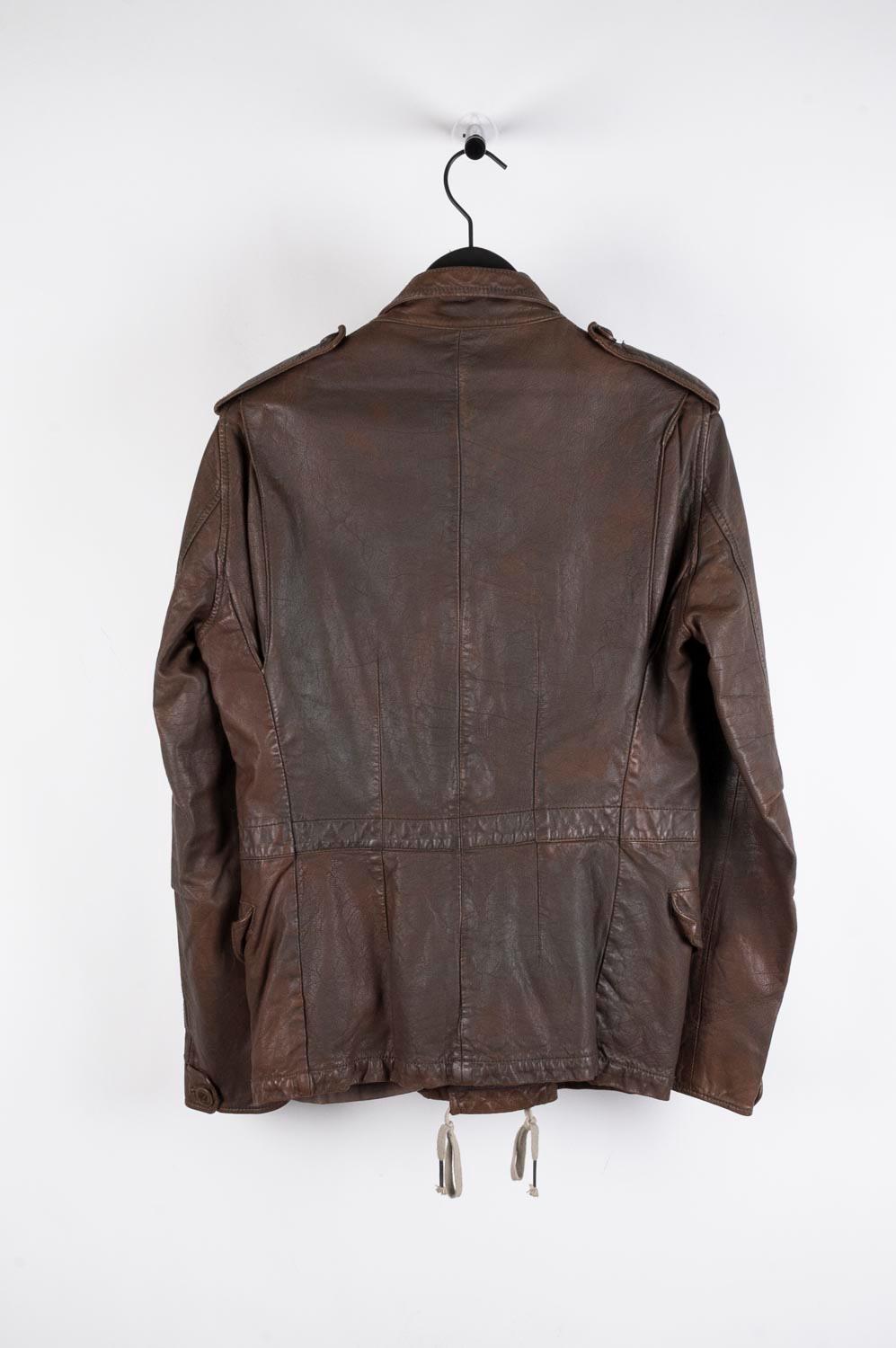 Men's Rick Owens Leather Men Jacket 2010 Size M For Sale
