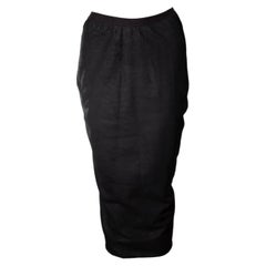 Rick Owens, leather pencil skirt in black