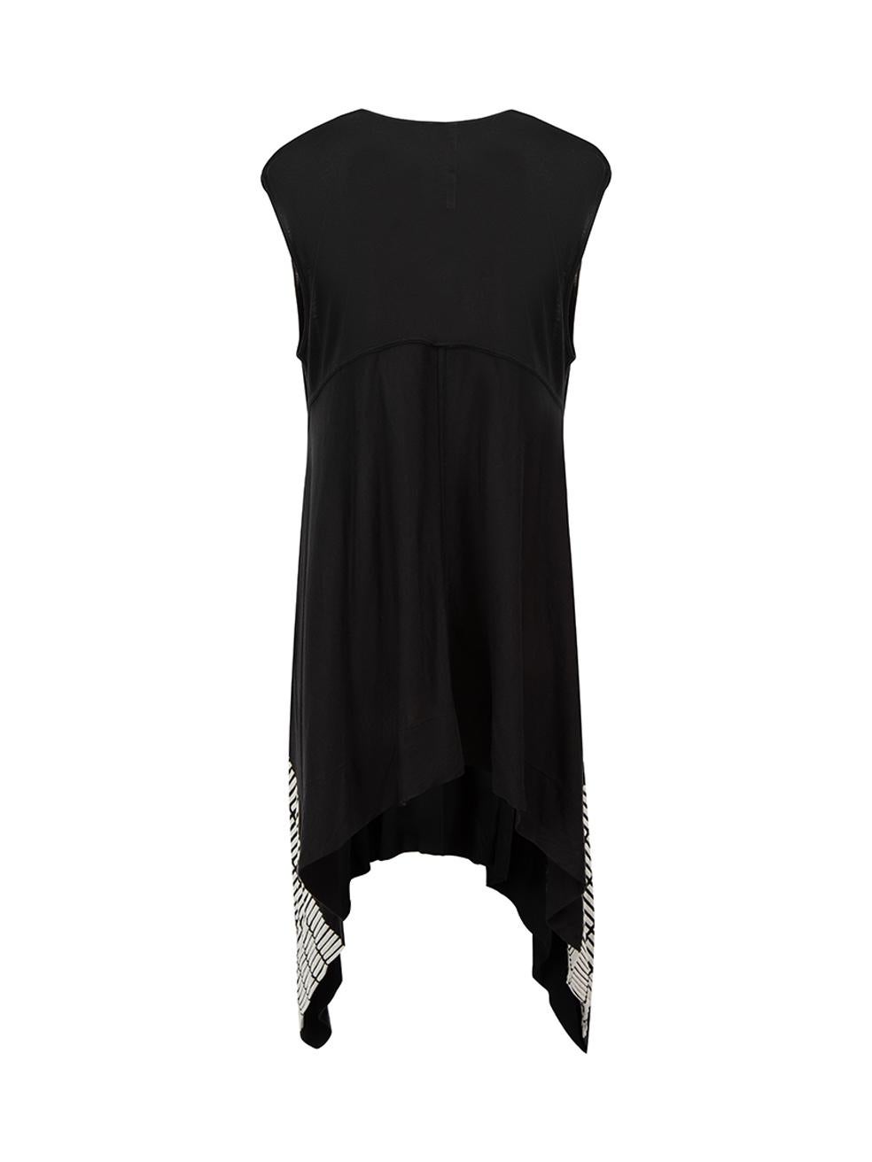 Rick Owens Lilies Black Jersey Long Vest Size XL In Good Condition In London, GB