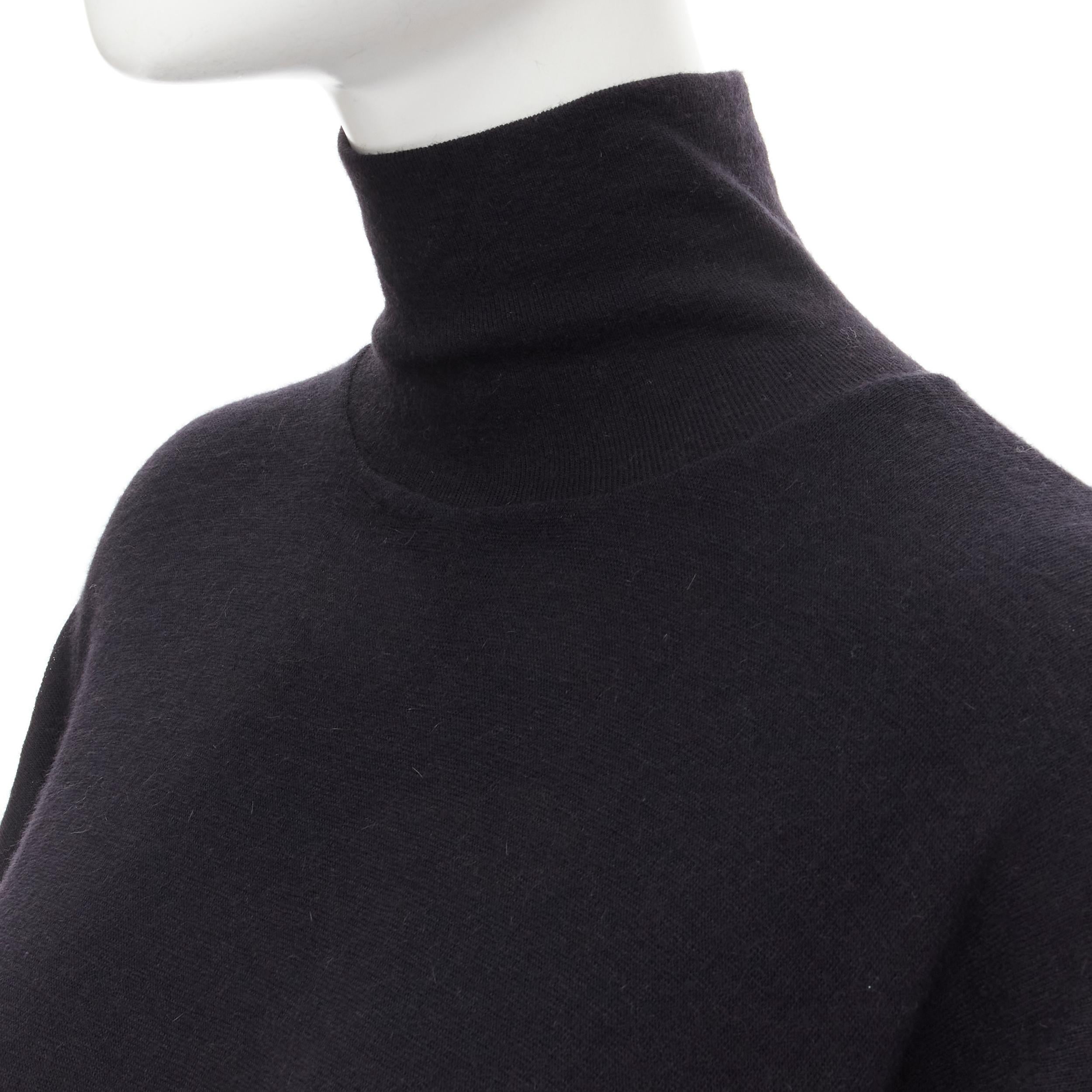 RICK OWENS LILIES black knit dolman sleeve turtleneck sweater IT42 M 
Reference: MELK/A00043 
Brand: Rick Owens Lilies 
Color: Black 
Pattern: Solid 
Extra Detail: Turtleneck. Dolman sleeves. Looser fit. 
Made in: Italy 

CONDITION: 
Condition: