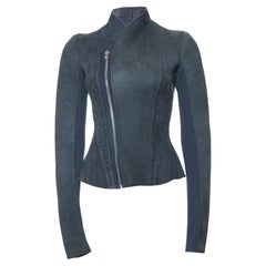 Rick Owens, Lilies Blue, veste Campala à nubucks liés.