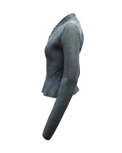 Rick Owens Lilies Campala Jacket in Blue Suede