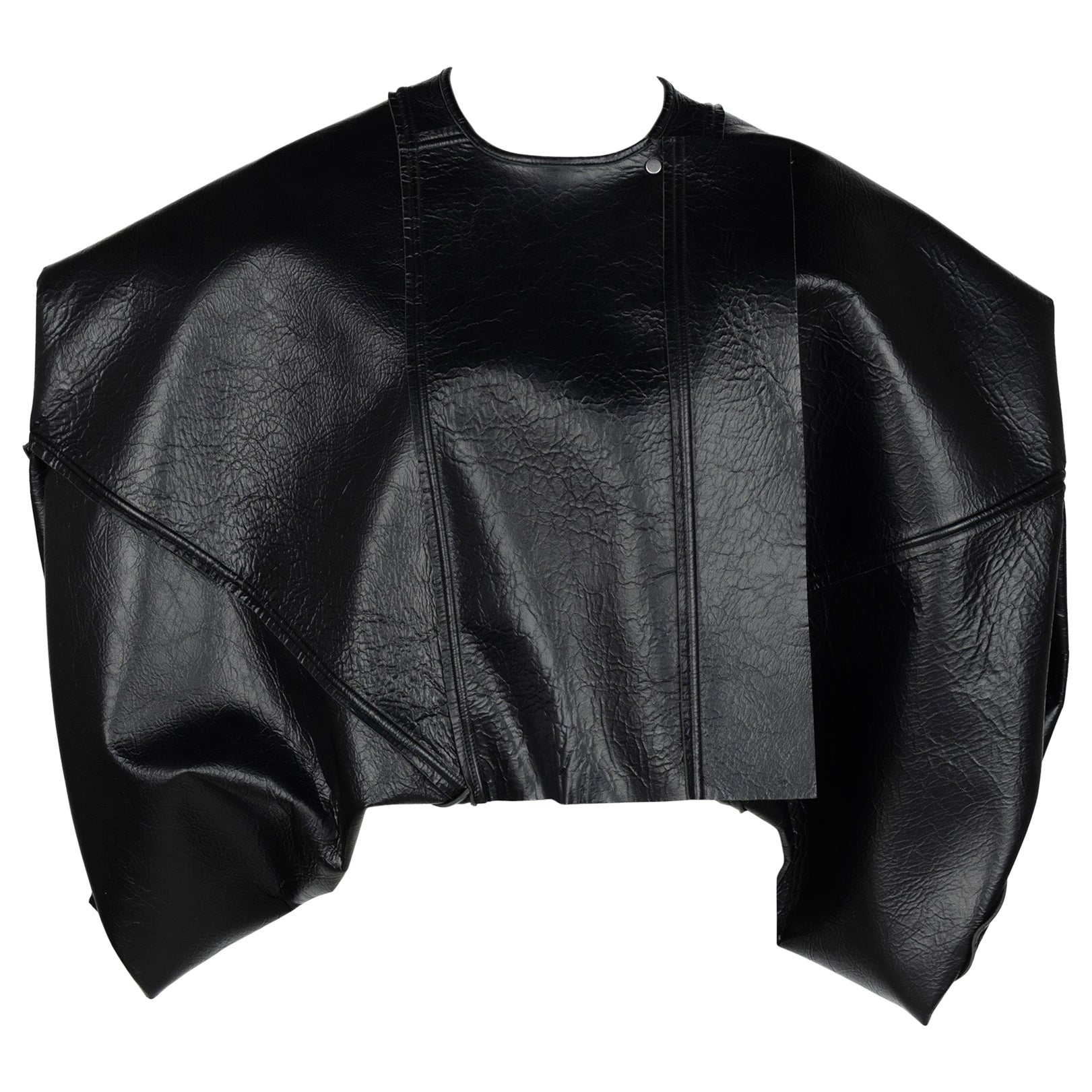 Rick Owens Lilies Veste sculpturale en cuir noir, Neuf avec étiquettes