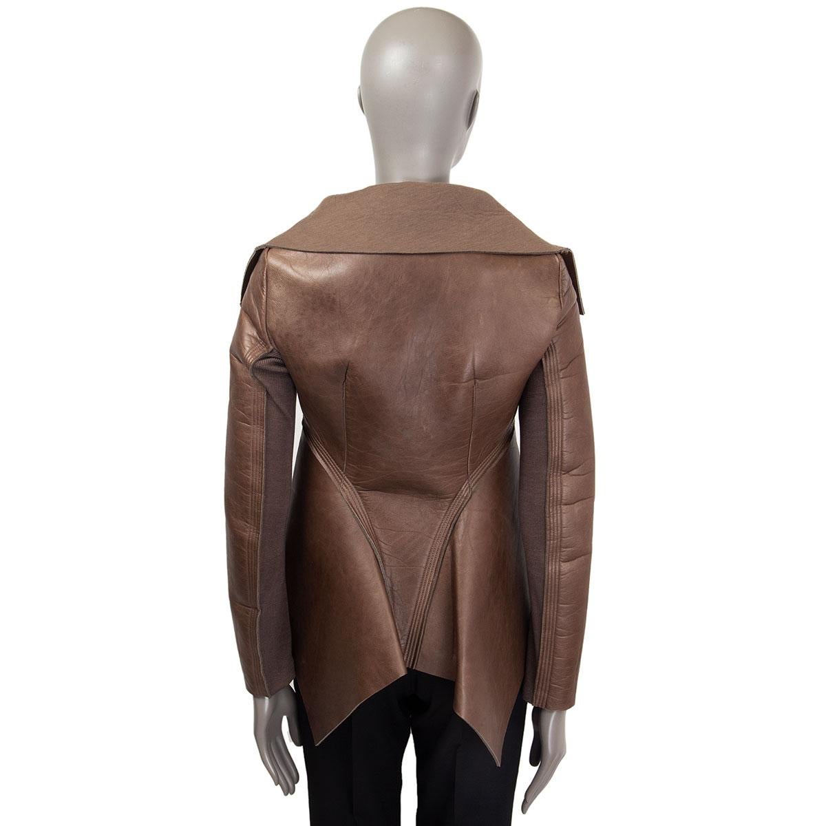 taupe leather jacket