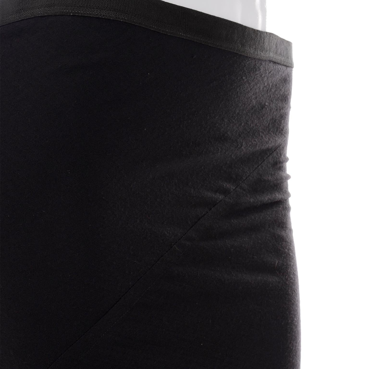 Rick Owens Long Dark Grey Wool Bias Cut Skirt Fall/Winter 2005 Moog Collection 2