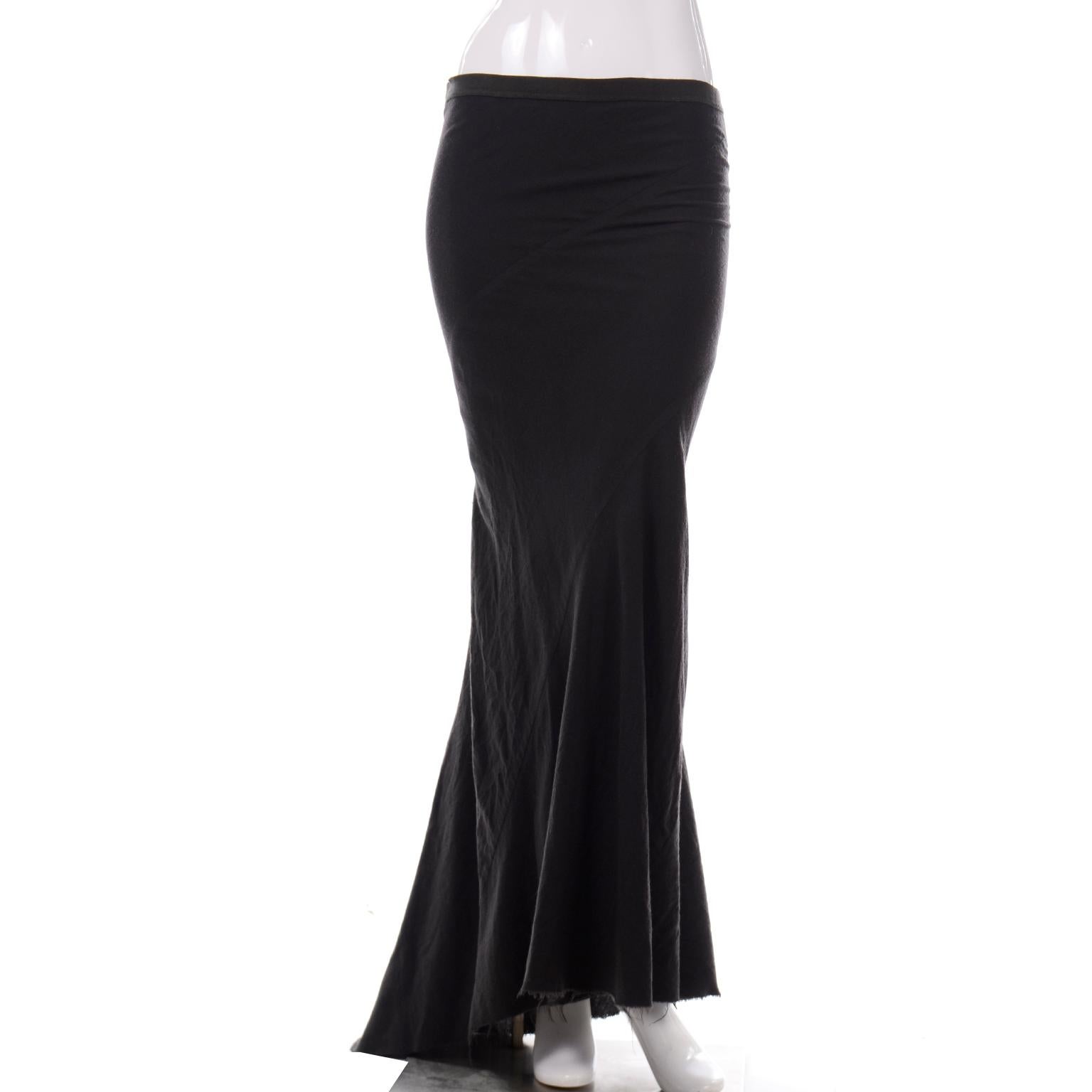 rick owens maxi skirt