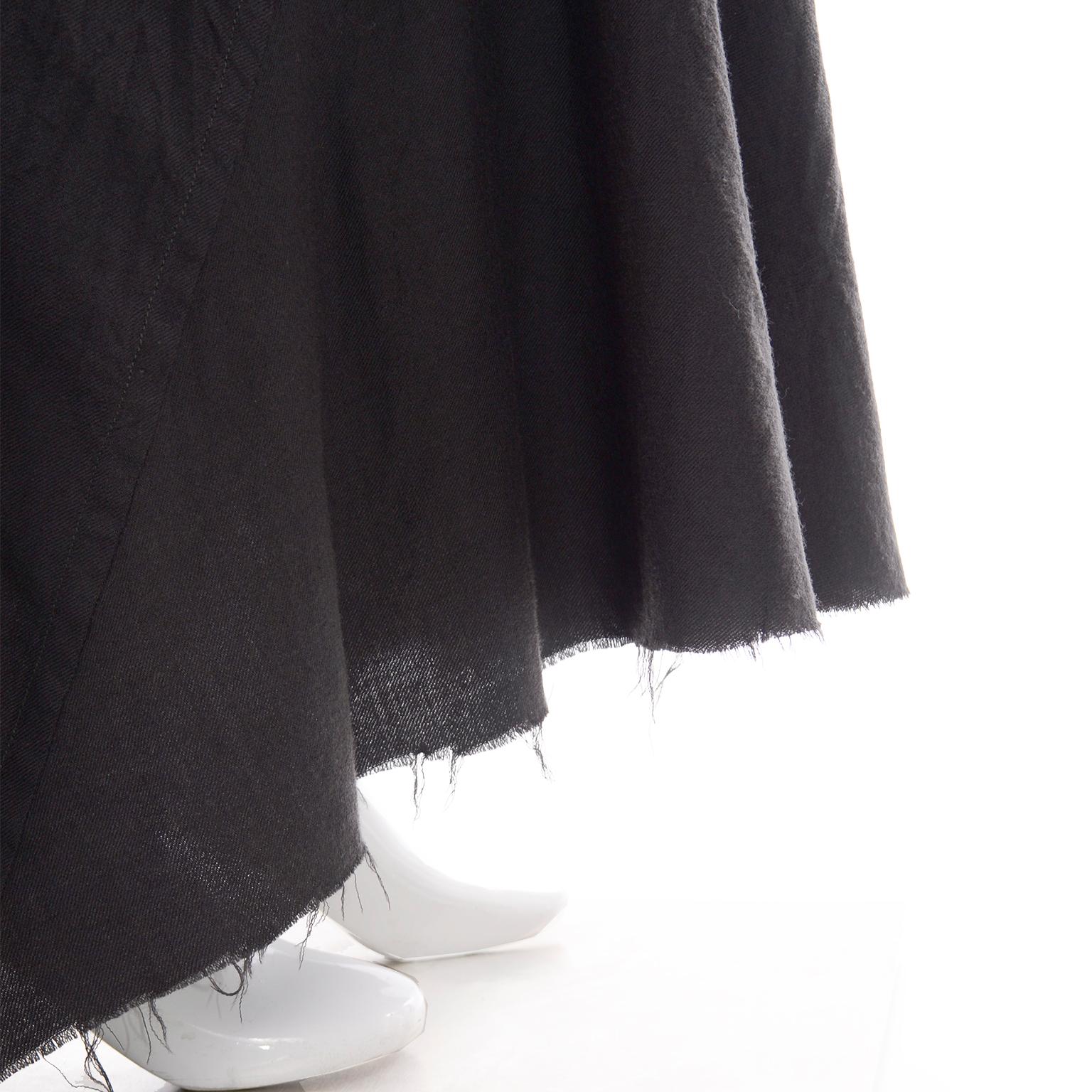 Rick Owens Long Dark Grey Wool Bias Cut Skirt Fall/Winter 2005 Moog Collection 1
