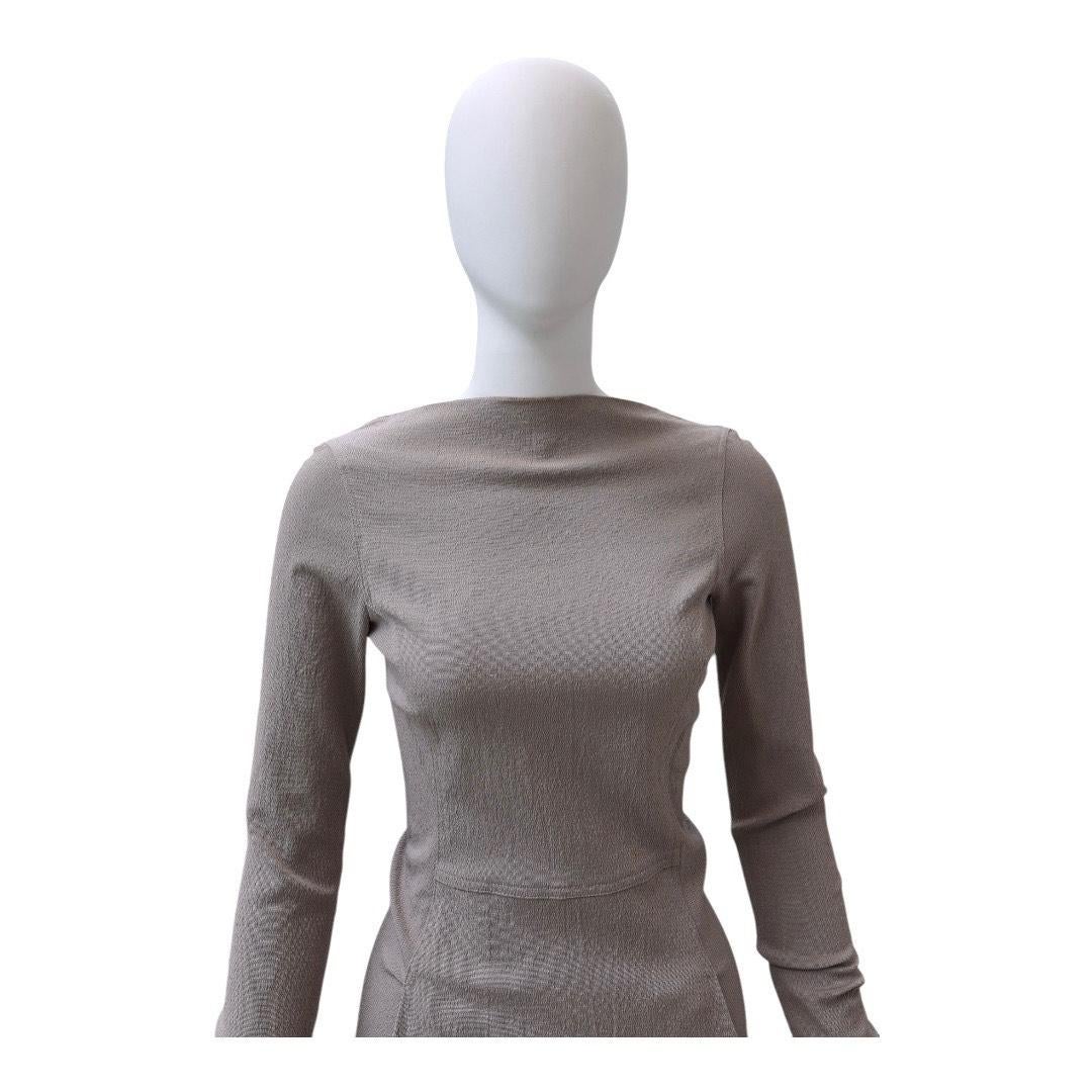 Rick Owens Long-Sleeved Bodycon Midi Dress In Excellent Condition For Sale In Dallas, TX