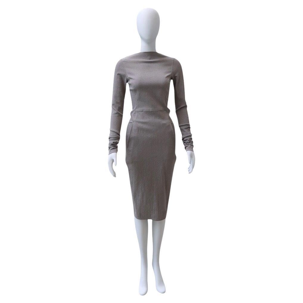 Rick Owens Long-Sleeved Bodycon Midi Dress For Sale