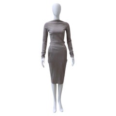 Rick Owens Long-Sleeved Bodycon Midi Dress