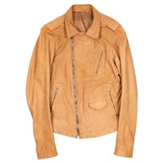 Rick Owens Hombre Chaqueta de cuero Biker Talla 50/M