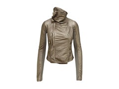 Rick Owens Metallic Gold Leather Jacket