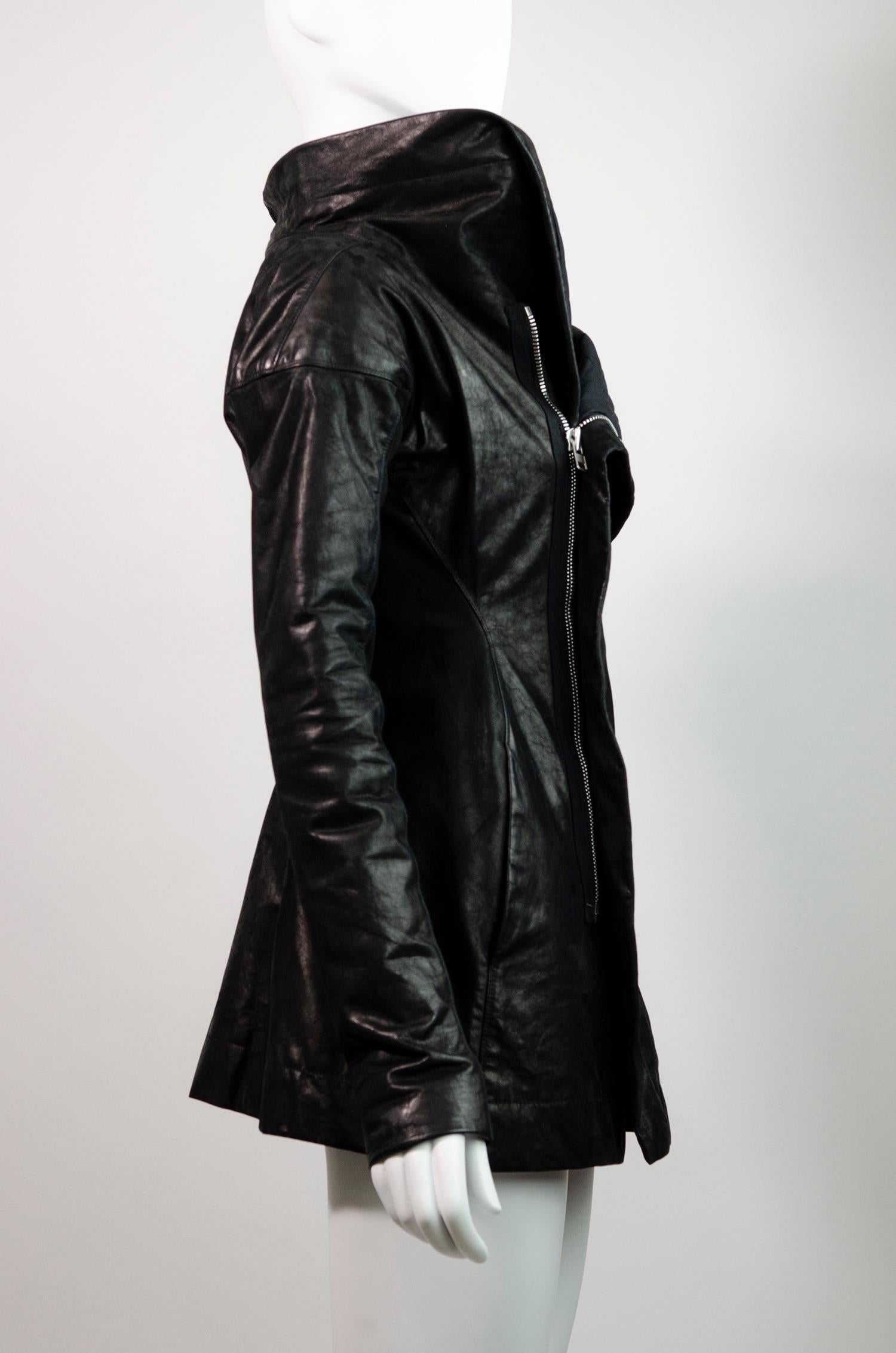 RICK OWENS Naska Leather Avant Garde Biker Jacket 1