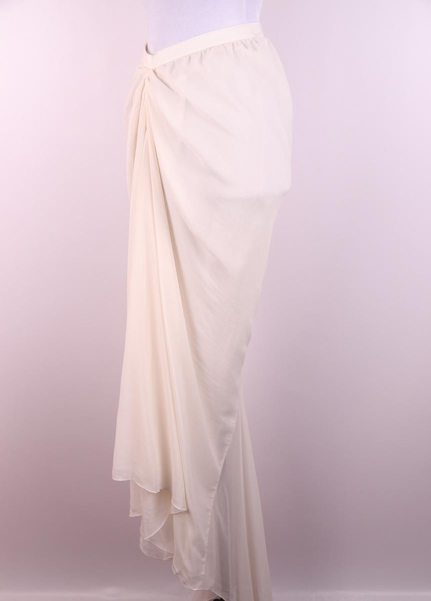 Rick Owens Naska SS12 Silk Long Skirt For Sale 8