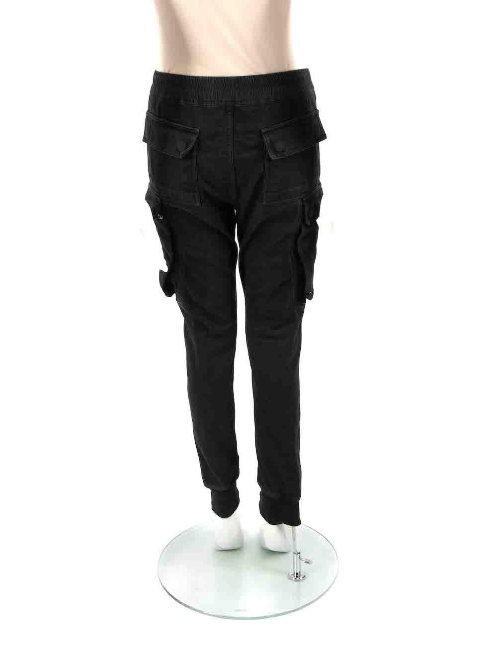 Rick Owens Navy Cargo Trousers Size M In Good Condition For Sale In London, GB
