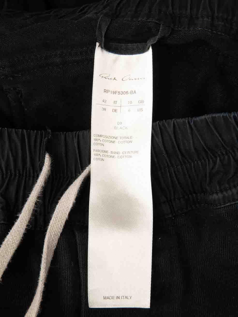Women's Rick Owens Navy Cargo Trousers Size M For Sale
