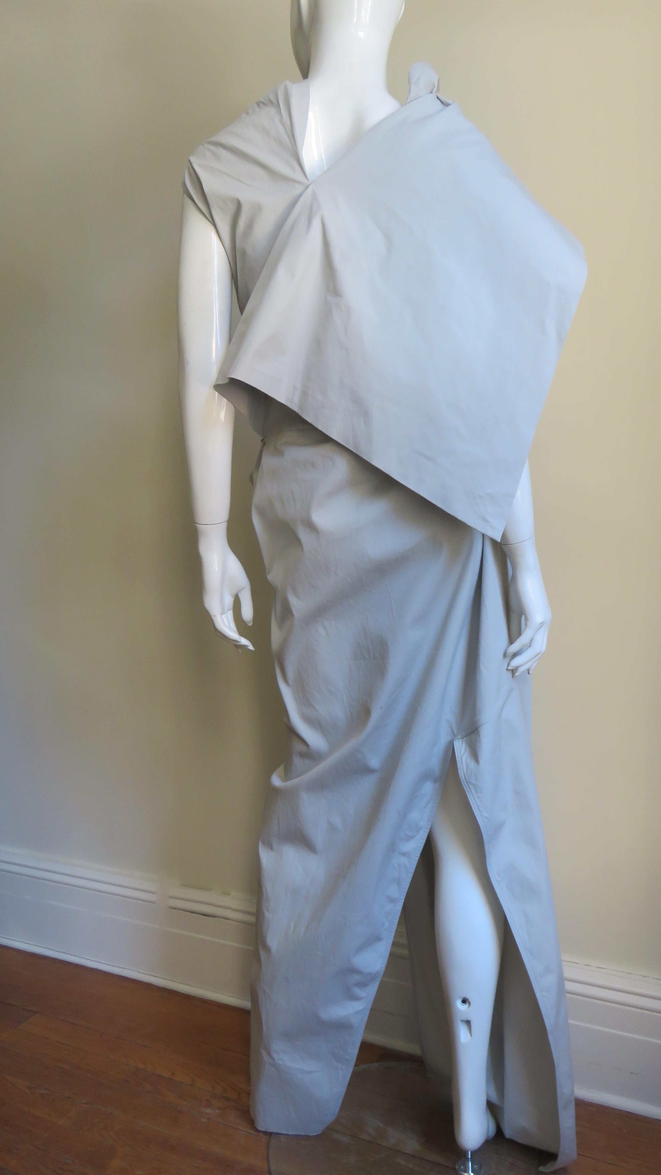 Rick Owens New Sculptural Walrus Maxi Dress 6