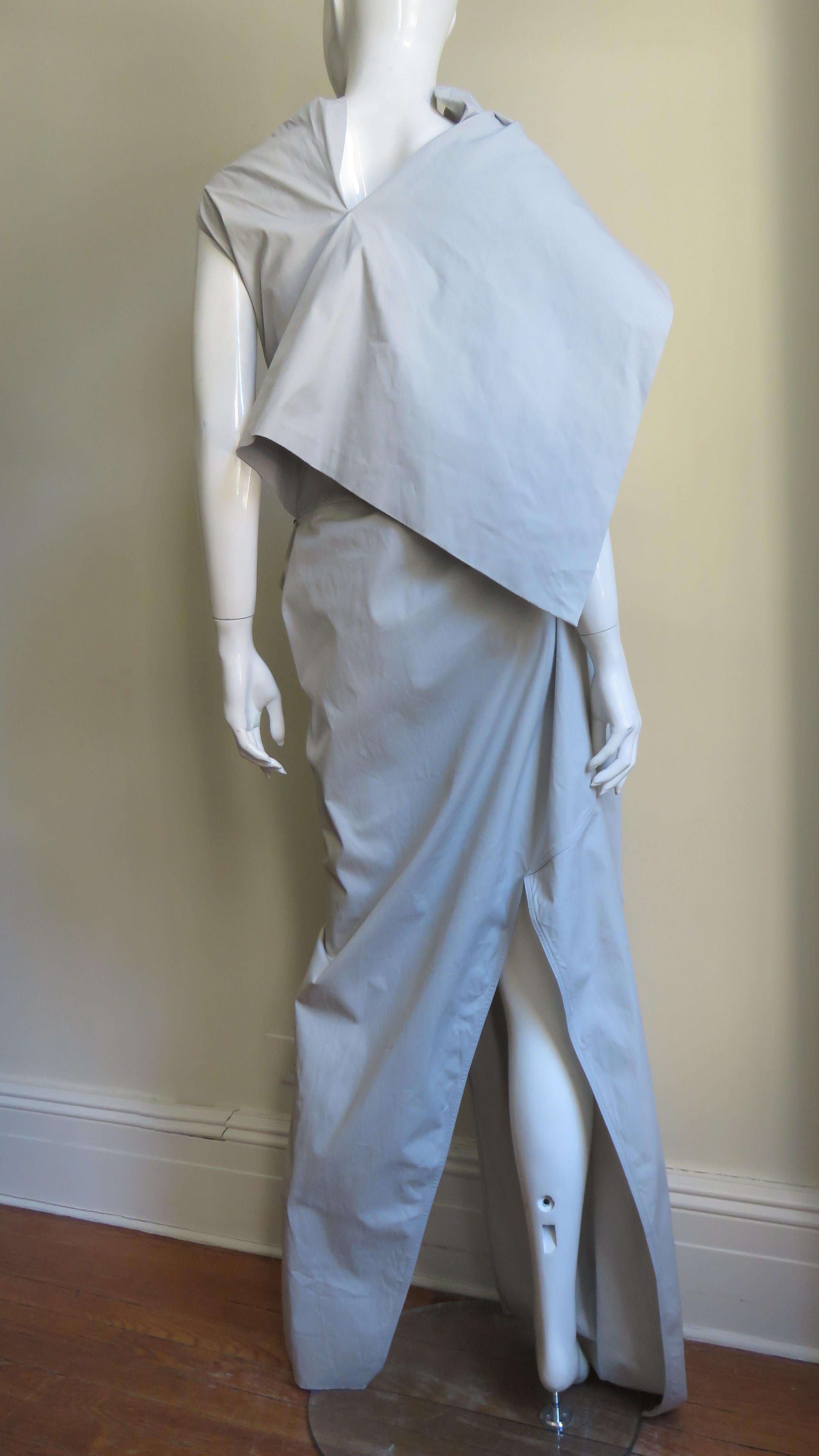 Rick Owens New Sculptural Walrus Maxi Dress 9