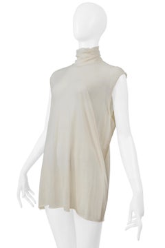 Rick Owens Off White Knit Top With High Neck 2004