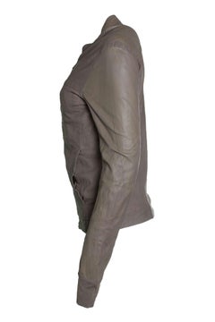 Rick Owens, Olmar & Mirta leather jacket in grey