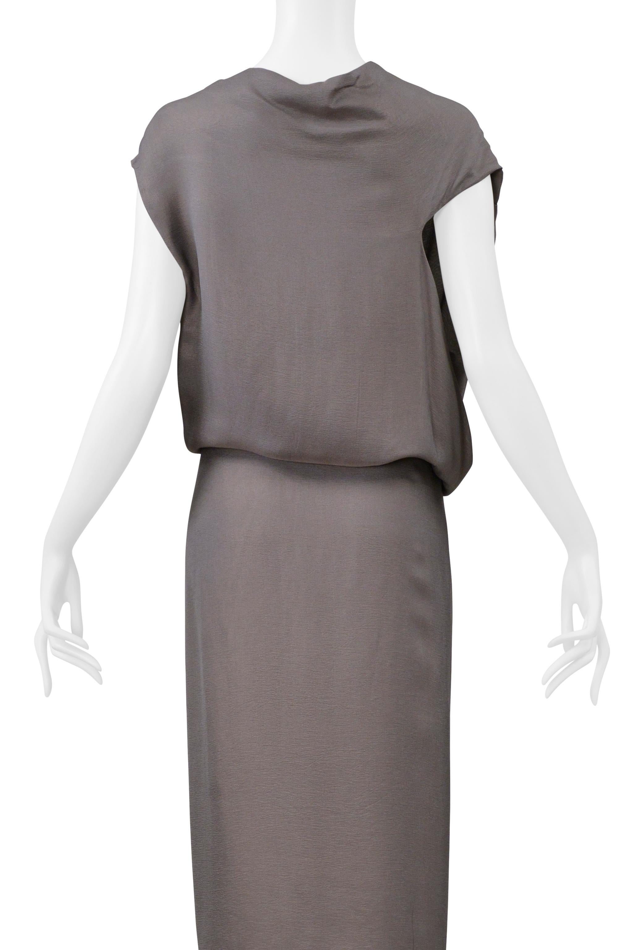 Rick Owens - Robe portefeuille en soie ton oignon avec ouverture sur le devant 2004 en vente 3
