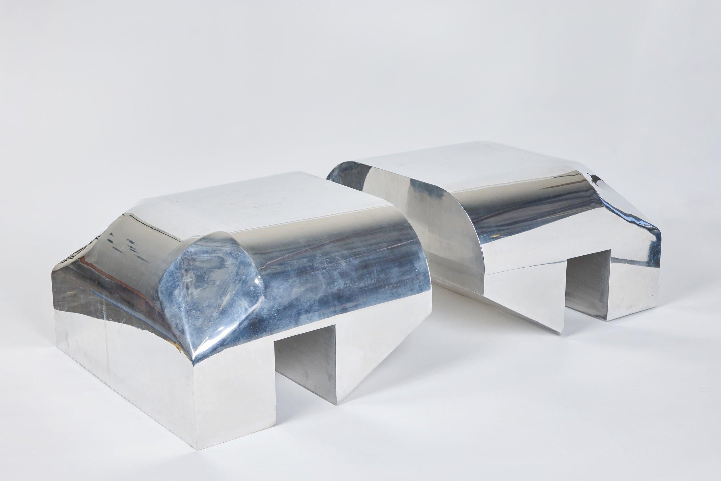 XXIe siècle et contemporain Tables à pinces en aluminium de Rick Owens en vente