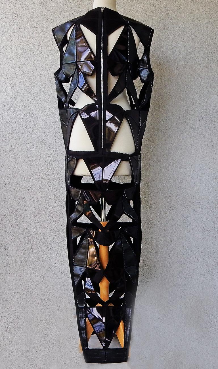 Rick Owens Ricamoto Laser Cut Tunic Dress  NWT For Sale 5