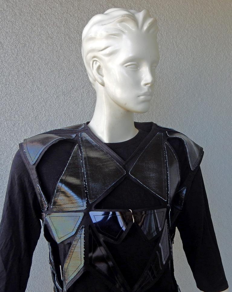 Black Rick Owens Ricamoto Laser Cut Tunic Dress  NWT For Sale