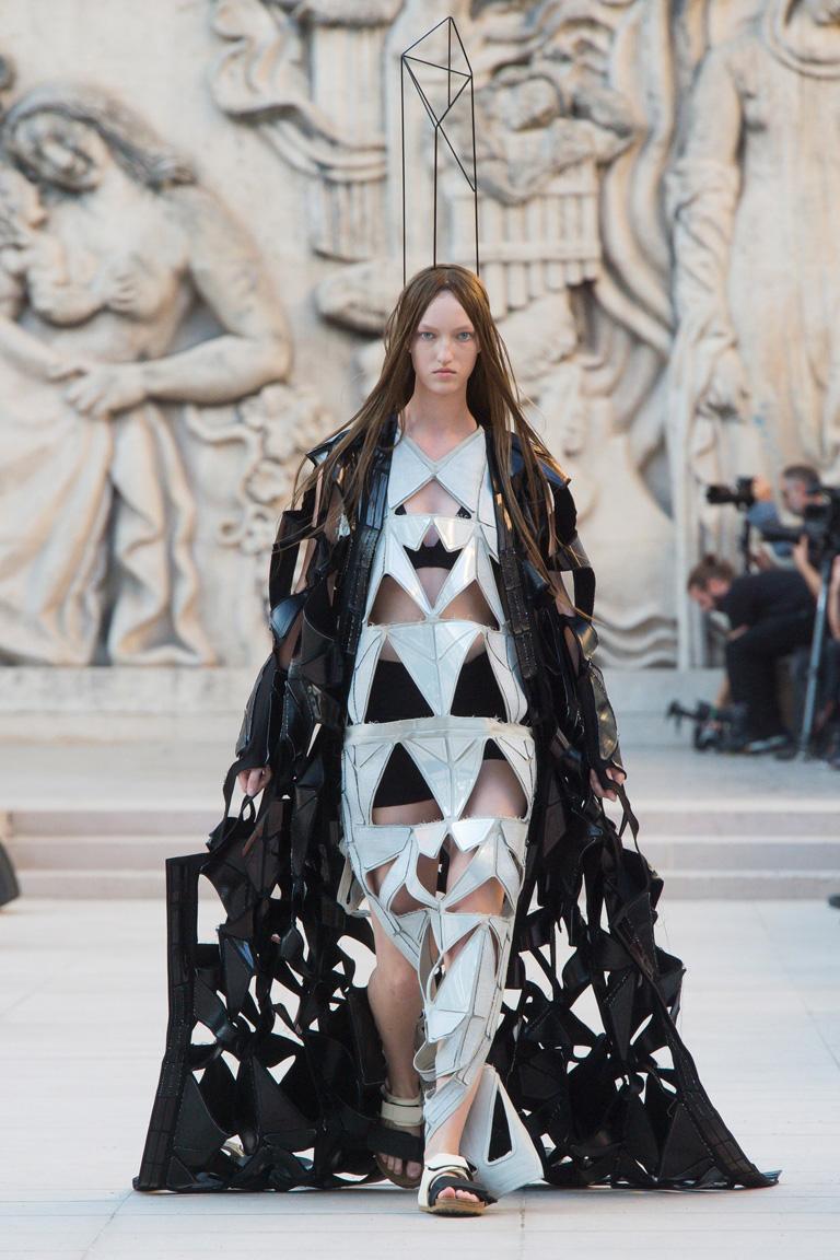Rick Owens Ricamoto Laser Cut Tunic Dress  NWT For Sale 3