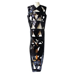 Rick Owens Ricamoto Laser Cut-Tunikakleid  NWT