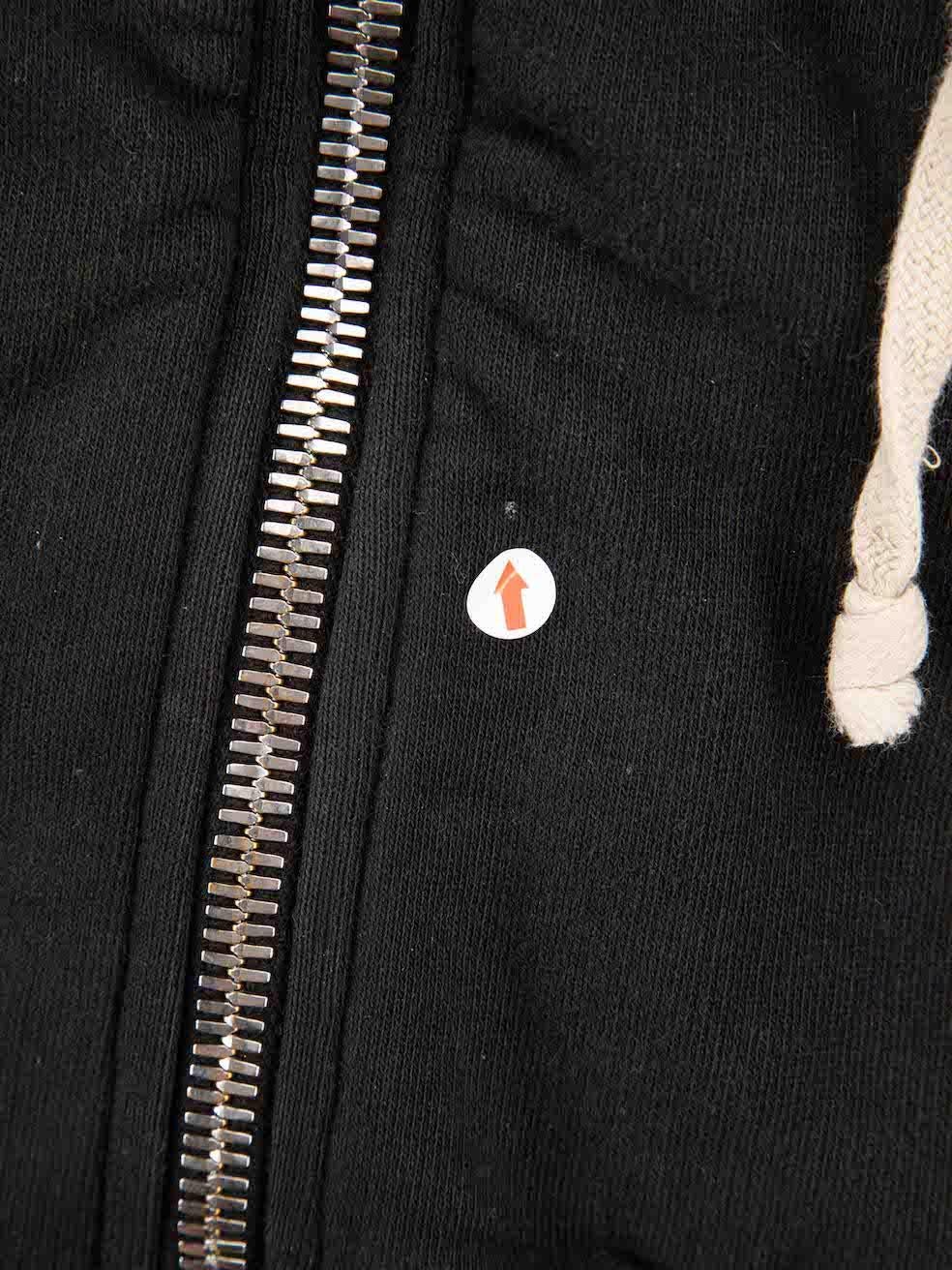 Rick Owens Rick Owens DRKSHDW Giacca nera con zip e cappuccio taglia M. In condizioni buone a London, GB