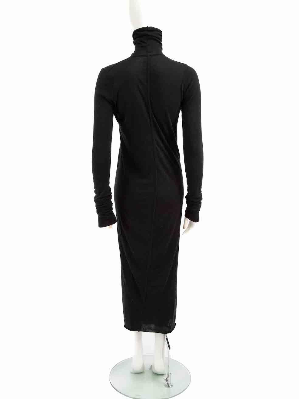 Rick Owens Rick Owens Lilies Black Turtleneck Maxi Dress Size S In Good Condition In London, GB