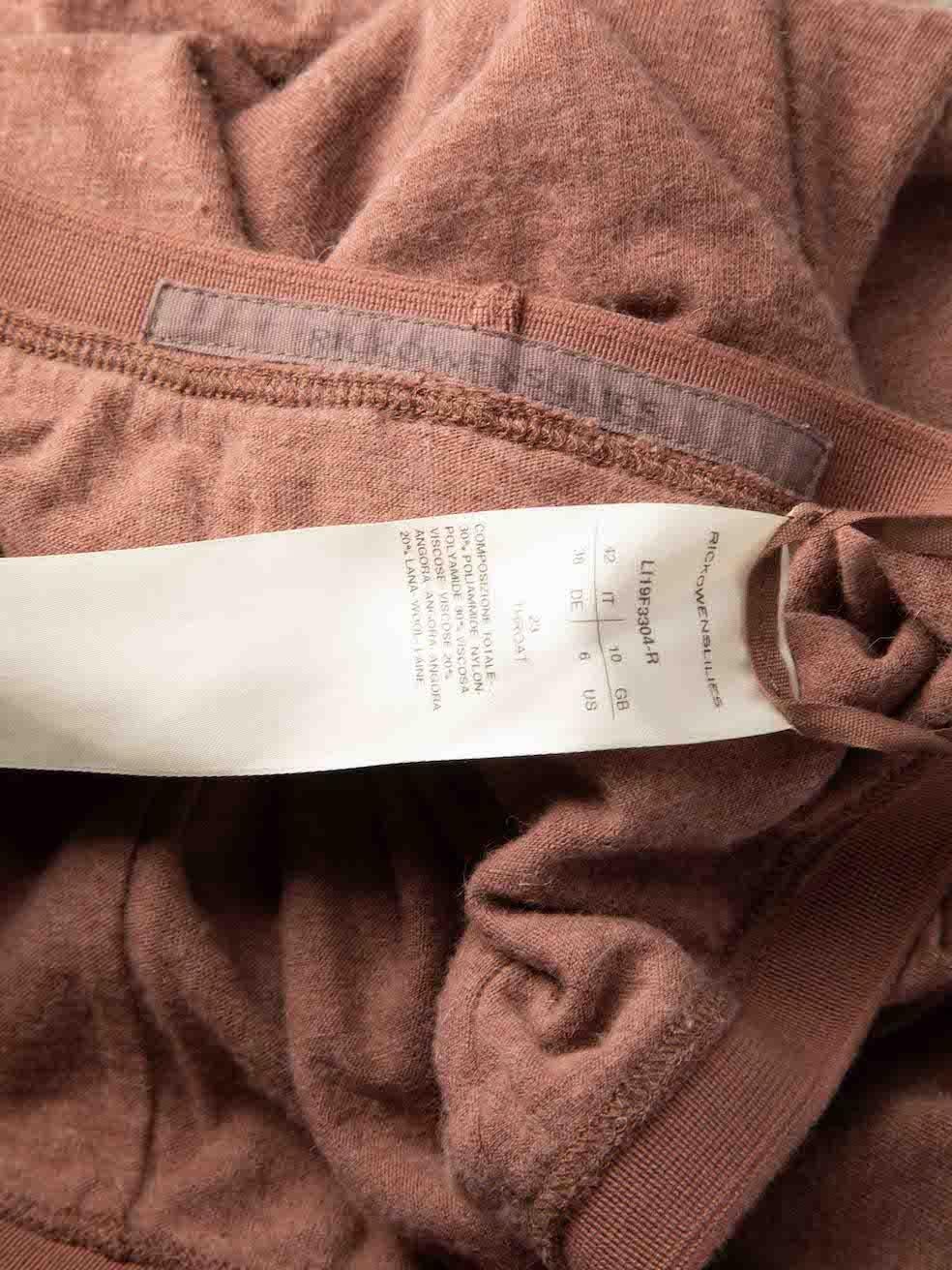 Rick Owens Rick Owens Lilies Brown Turtleneck & Skirt Matching Set Size M In Good Condition In London, GB