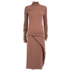 Rick Owens Rick Owens Lilies Brown Turtleneck & Skirt Matching Set Size M