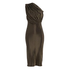 Rick Owens Rick Owens Lilies Gold Glitter Accent Ruch Dress Size M