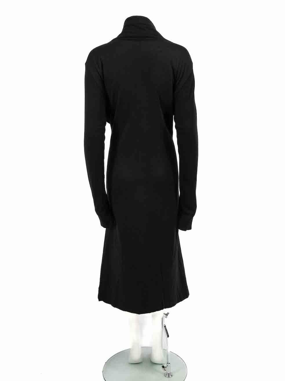 Rick Owens Rick Owens Lillies Black Tie Front Long Coat Size XXL In Good Condition In London, GB