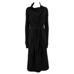 Rick Owens Rick Owens Lillies Black Tie Front Long Coat Size XXL