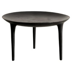 Rick Owens Round Brazier Low Side Table in Black Bronze Produced in France, 2022