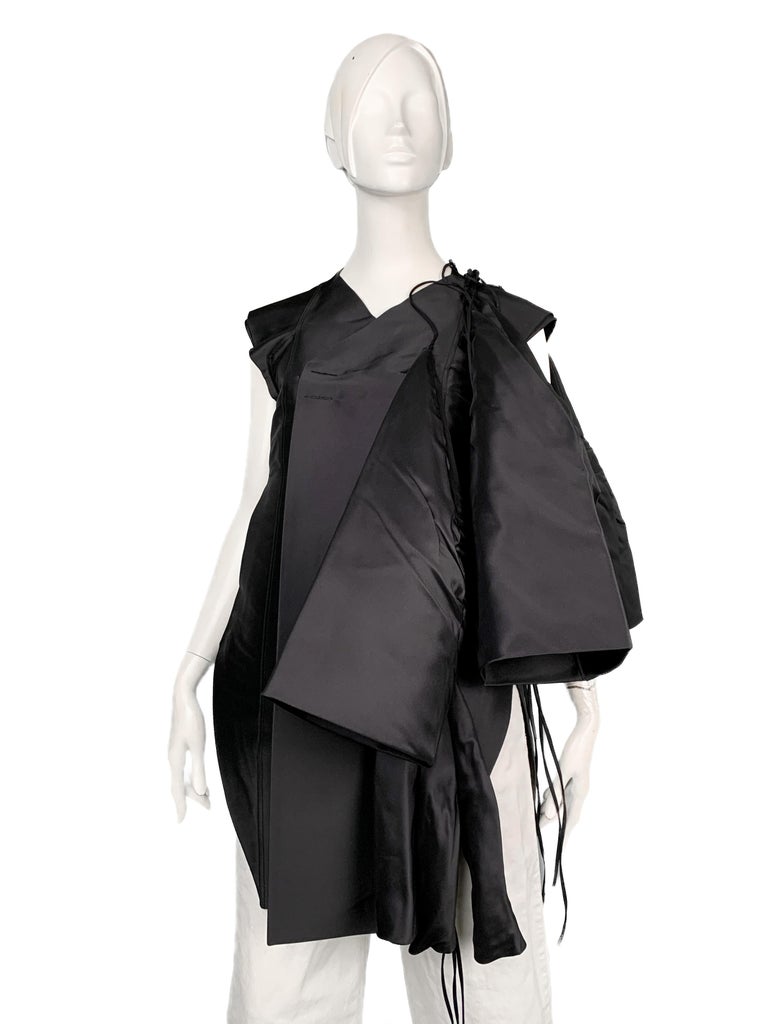New with tags Rick Owens runway silk duster tunic/vest/jacket from the Spring/Summer 2015 ready-to-wear 