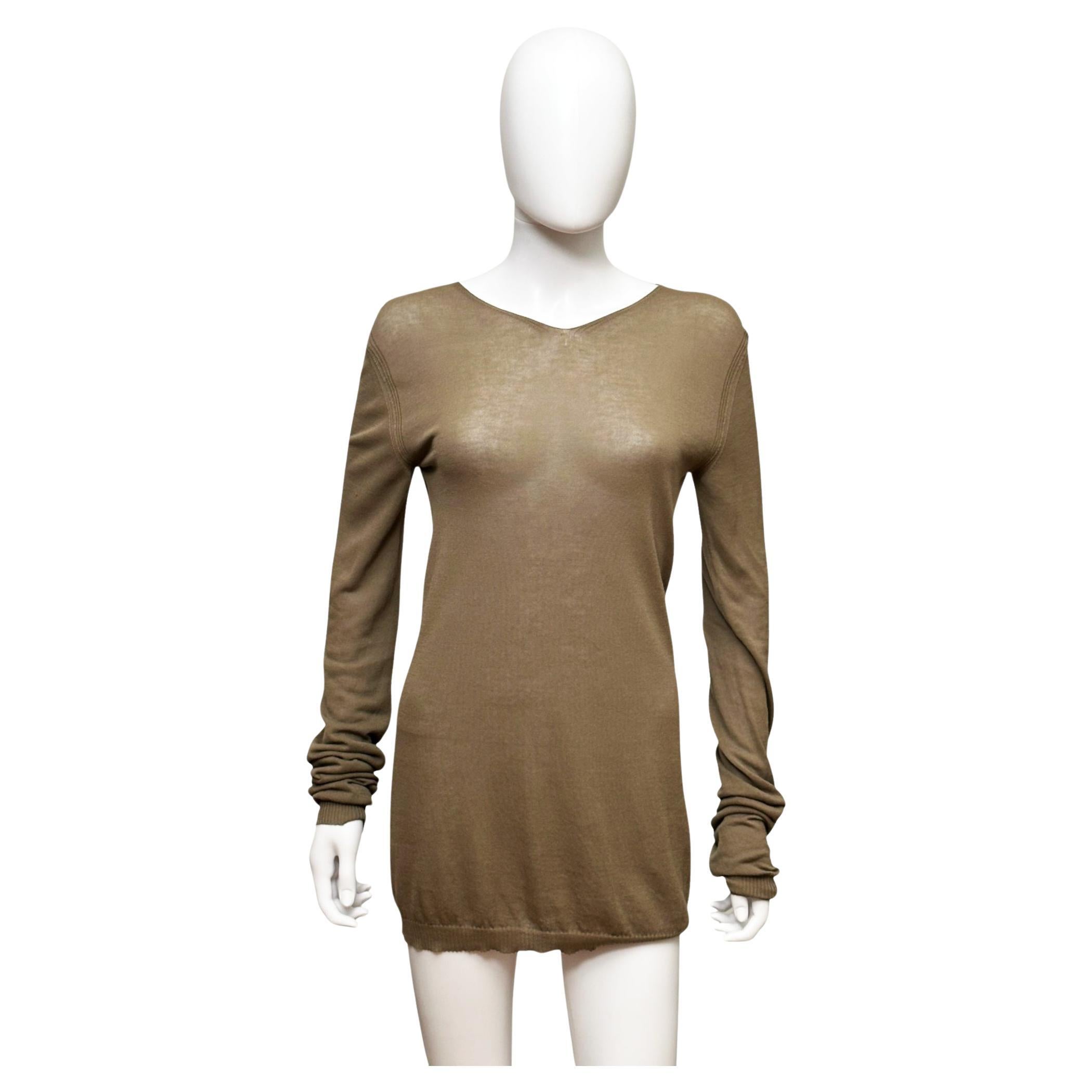 Rick Owens S/S 2013 "ISLAND" Brown Semitransparent Sweater