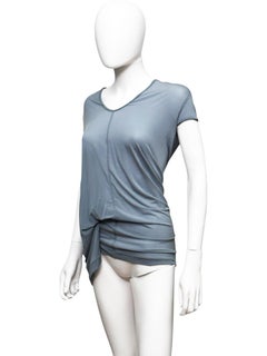 Rick Owens S/S 2022 "FOGACHINE" Asymmetric Blue Semitransparent Vest