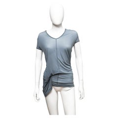 Rick Owens S/S 2022 "FOGACHINE" Asymmetrische Blaue Semitransparente Weste